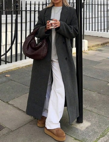 Palton oversize SHEIN, gri