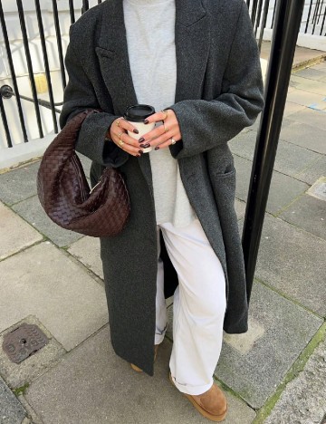 Palton oversize SHEIN, gri