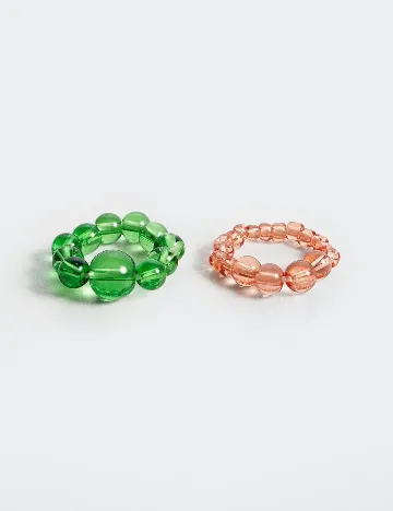 Set Inele 2 bucati Mango, mix culori