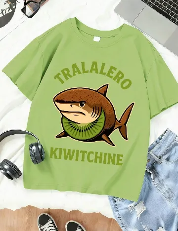 Tricou Shein Kids, verde