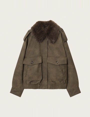 Jacheta Oversize SHEIN, verde