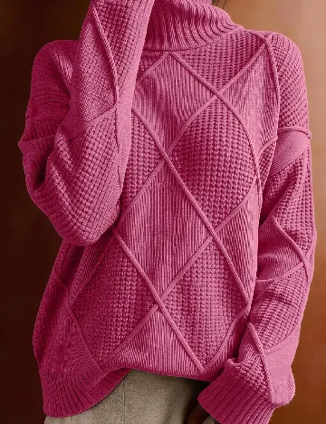 Pulover SHEIN CURVE, roz