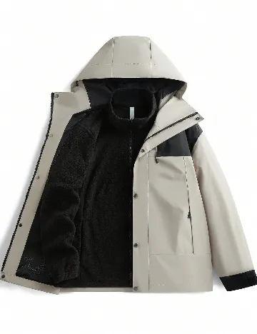 Jacheta Oversize SHEIN, gri/negru