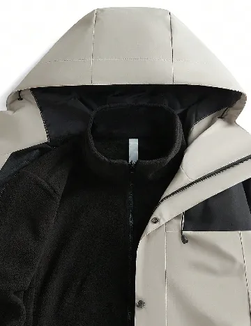 Jacheta Oversize SHEIN, gri/negru