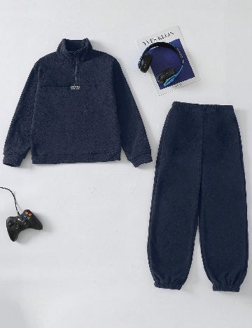 Compleu Shein Kids, bleumarin inchis