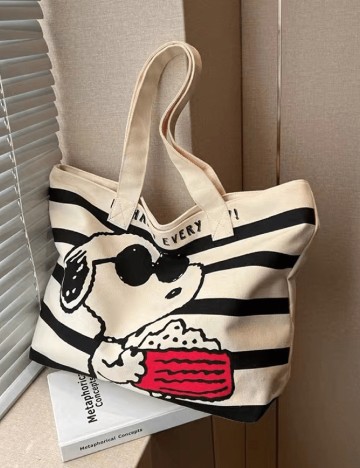 Geanta SHEIN, crem/negru