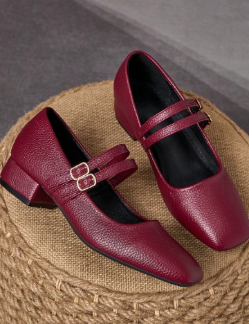 Pantofi SHEIN, visiniu