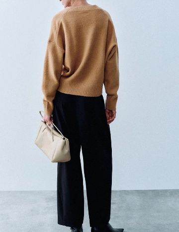 Pulover Oversize Zara, maro