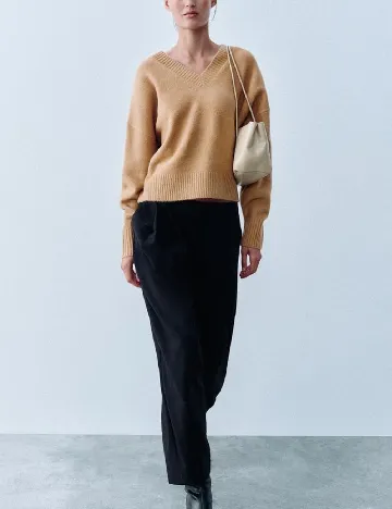 Pulover Oversize Zara, maro