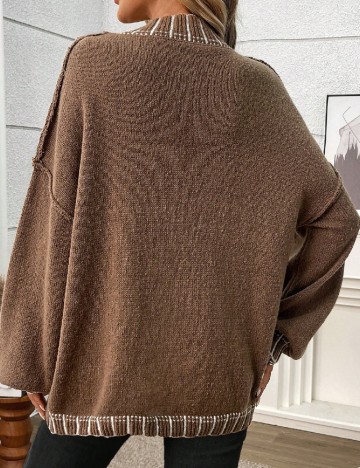 Pulover Oversize SHEIN CURVE, maro