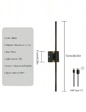 Lampa LED SHEIN, negru