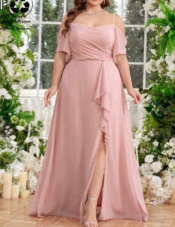 Rochie lunga SHEIN CURVE, roz