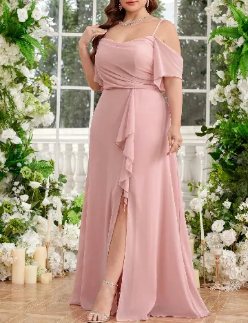 Rochie lunga SHEIN CURVE, roz