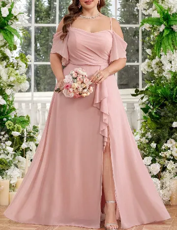 Rochie lunga SHEIN CURVE, roz