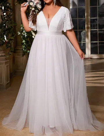Rochie lunga SHEIN CURVE, alb