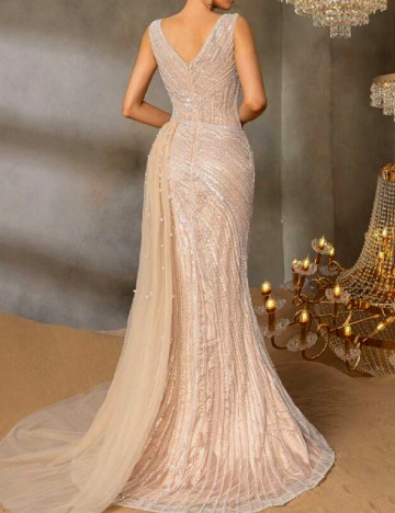 Rochie lunga Faeriesty, piersica
