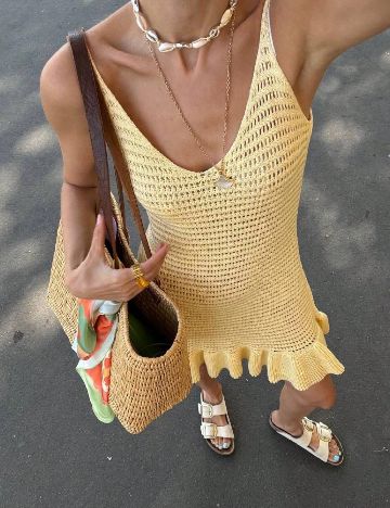 Rochie de plaja SHEIN, galben