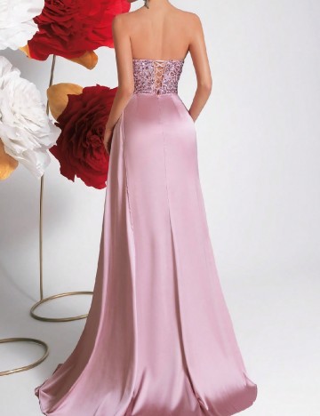 Rochie lunga ADYCE, roz