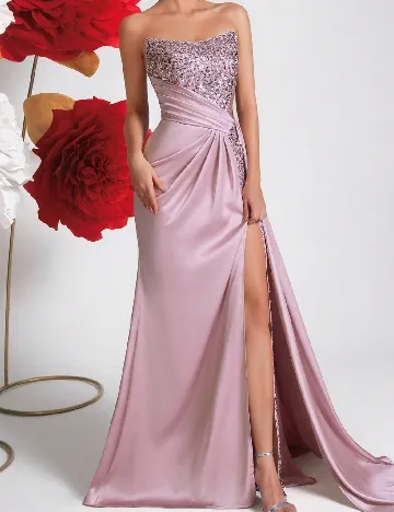 Rochie lunga ADYCE, roz