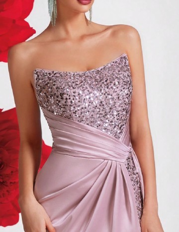 Rochie lunga ADYCE, roz