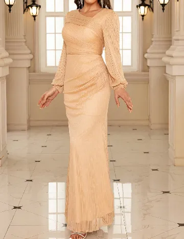 Rochie lunga Everlyl, crem