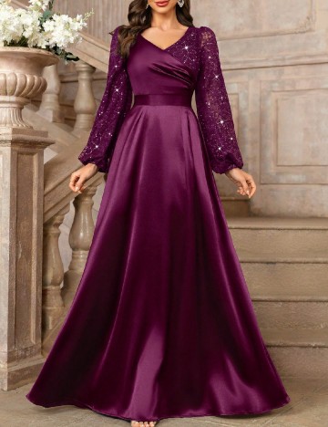 Rochie lunga Miusol, mov