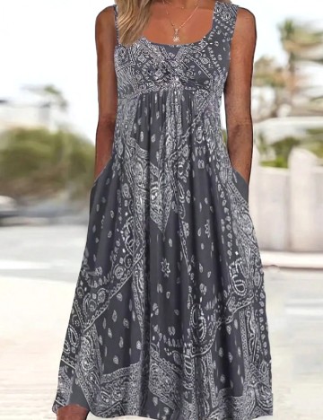 Rochie medie SHEIN CURVE, gri