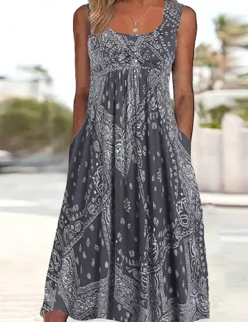 Rochie medie SHEIN CURVE, gri
