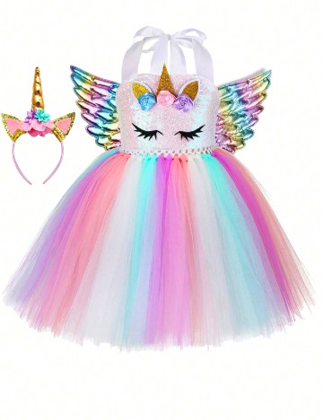 Rochie Shein Kids, mix culori