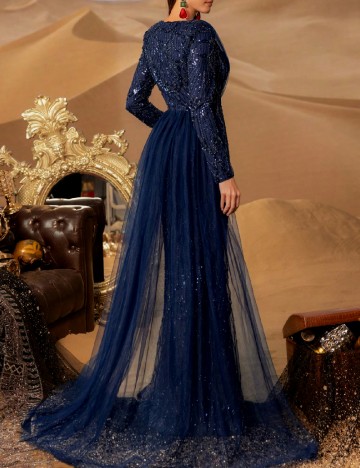 Rochie lunga Faeriesty, bleumarin