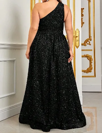 Rochie lunga Faeriesty Plus Size, negru