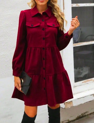 Rochie scurta SHEIN, visiniu