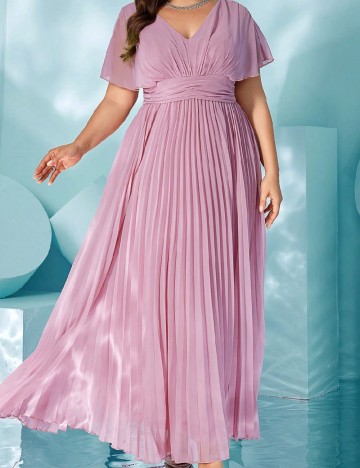 Rochie lunga UNITHORSE Plus Size, lavanda