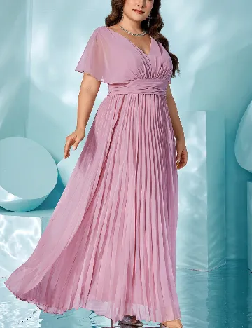 Rochie lunga UNITHORSE Plus Size, lavanda