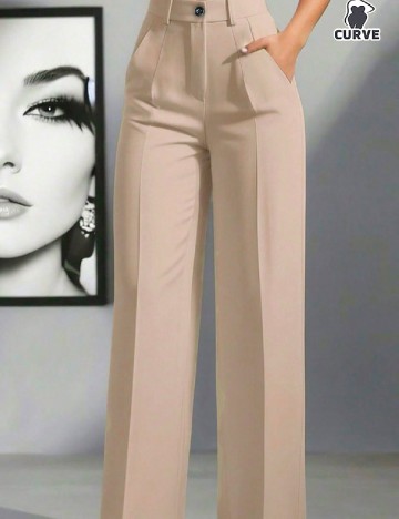 Pantaloni SHEIN CURVE, crem