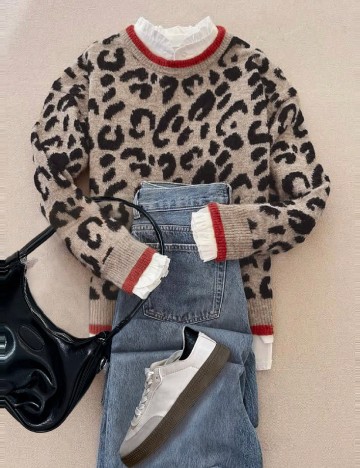 Pulover SHEIN, animal print