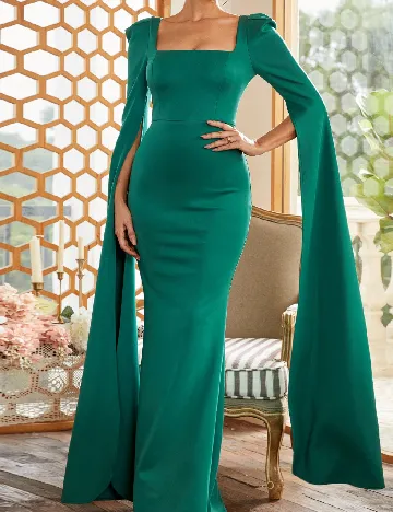 Rochie lunga Miss ord, verde