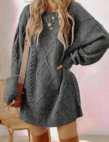 Pulover Oversize SHEIN, gri
