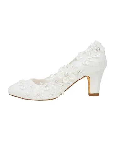 Pantofi Emily Bridal, alb