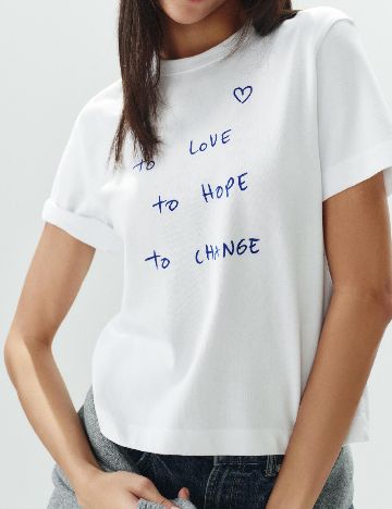 Tricou Zara, alb