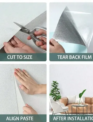 Tapet autocolant SHEIN, crem