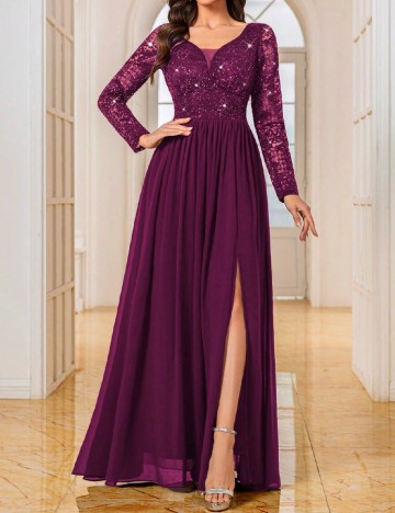 Rochie lunga Miusol, mov
