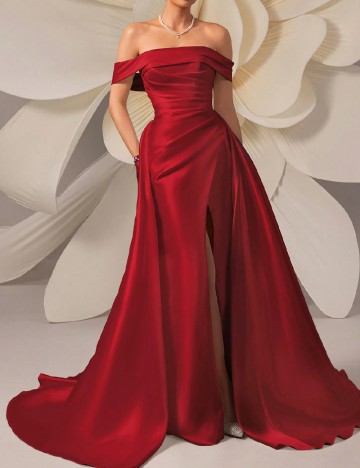 Rochie lunga Hearbobo, rosu