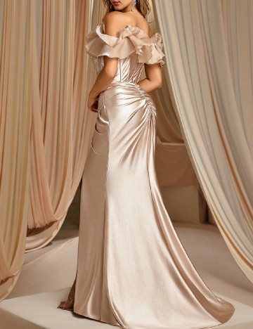 Rochie lunga SHEIN, crem