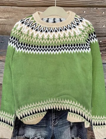 Pulover Oversize SHEIN, verde