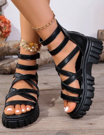 Sandale SHEIN, negru