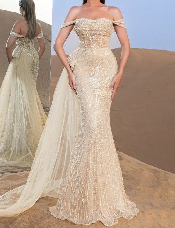 Rochie lunga Faeriesty, crem