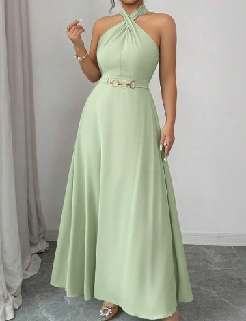 Rochie lunga SHEIN, verde deschis