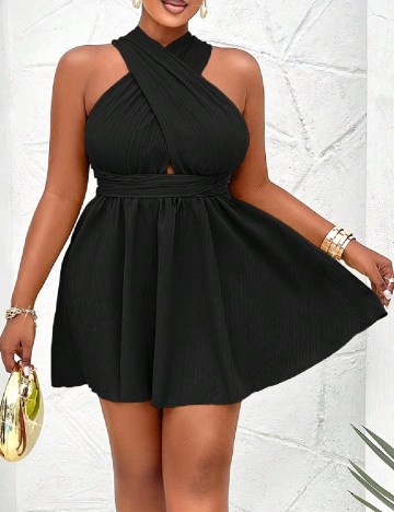 Rochie scurta SHEIN CURVE, negru