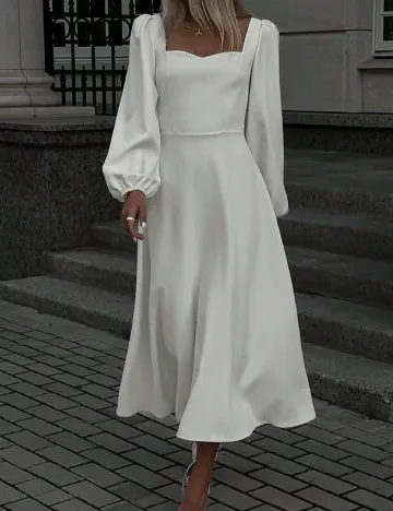 Rochie medie SHEIN, alb